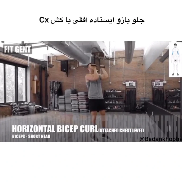 جلو بازو ایستاده افقی با کش cx