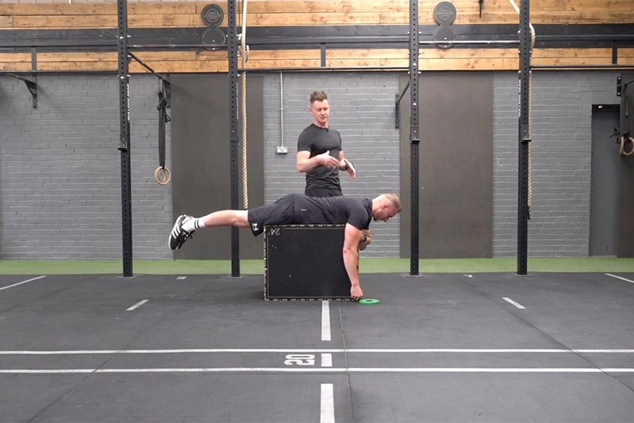 Prone Single Arm Y Raise