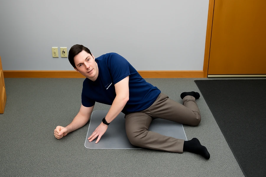 Iliopsoas Stretch on the floor 1